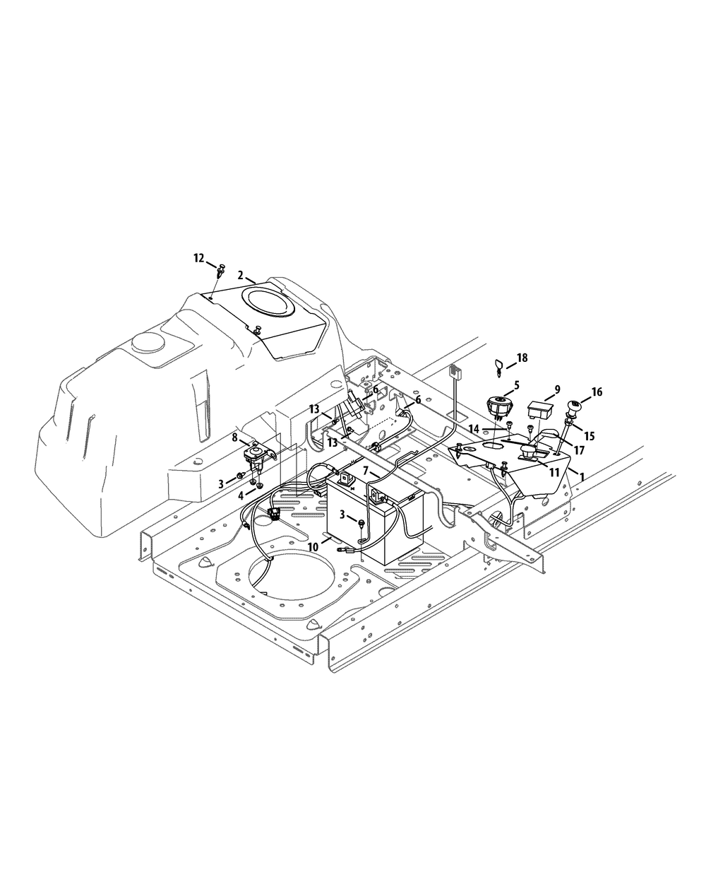 Electrical Diagram and Parts List for Z-FORCEL48 (17CSDALB009-17CSDALB010)(2015) Cub Cadet Lawn Tractor